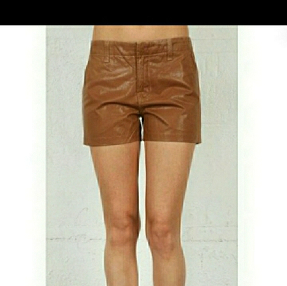 J. Brand Lola shorts faux leather brown shorts 30